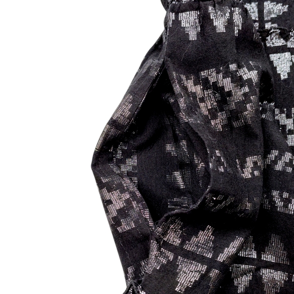 Elan Women's Maura Metallic Black And Silver Mini Dress Size Large - Picture 9 of 14